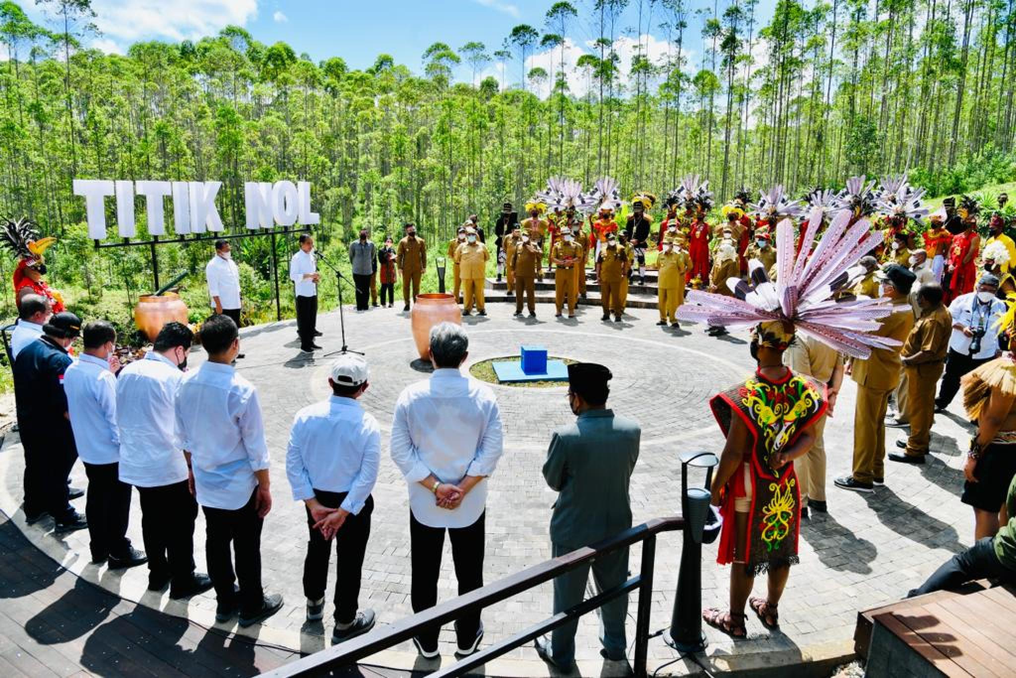 Indonesian President Joko Widodo leads Kendi Nusantara ritual at new capital’s ground zero