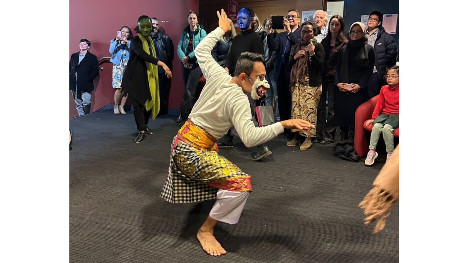 Gede Eka Riadi performing a traditional Balinese dance 